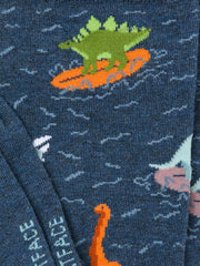 Navy Surfing Dinosaur Men's Socks