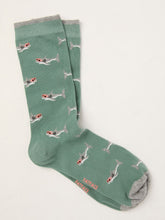 Green Shark Men's Socks