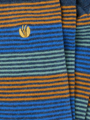 Blue & Orange Men's Striped Socks