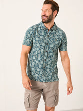 Truro Green Floral Short Sleeve Jersey Shirt