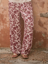 Kingston Claret Printed Satin Trousers