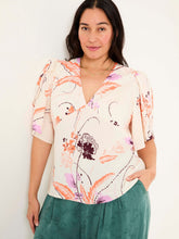 Isla Ivory Flute Sleeve Top