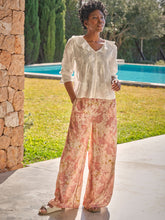Zelda Rose Pink Layered Floral Wide Leg Trousers