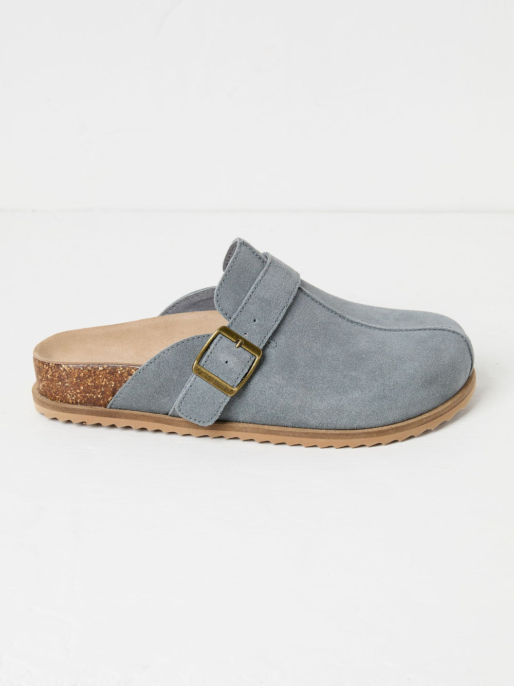 Elda Blue Suede Clogs