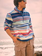 Blue Stripe Fleece Half Zip