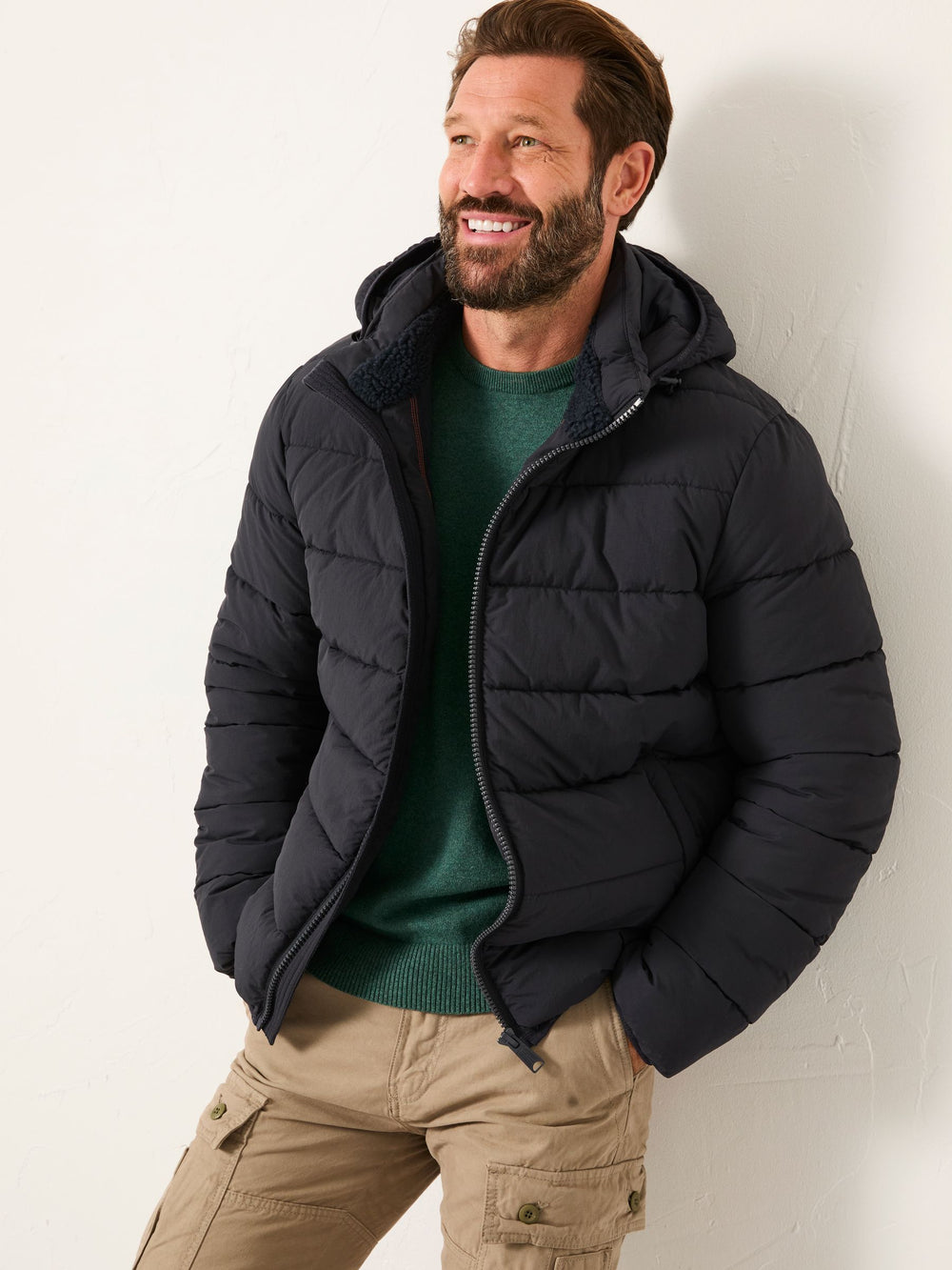 Winkworth Navy Hooded Puffer Jacket