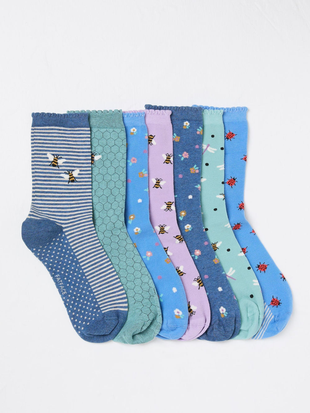 Multi 7 Pairs of Bug Socks