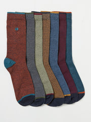 Multi 7 Pairs of Plain Socks