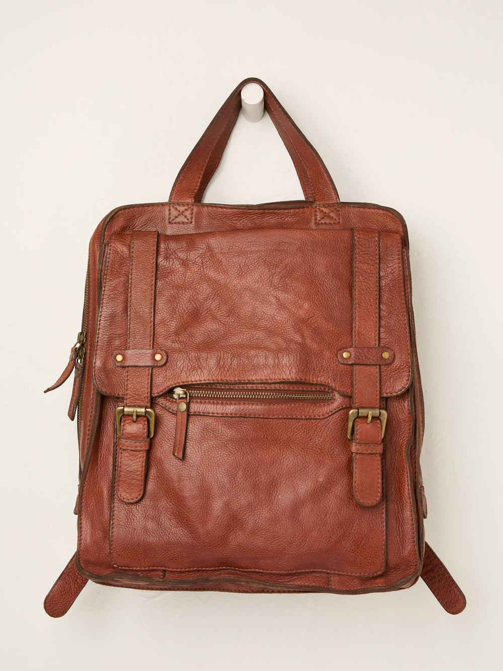 Chestnut Brown Leather Rucksack
