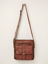 Chestnut Brown Leather Cross-Body Bag