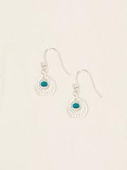Silver Tone Filagree Drop Earrings