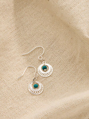 Silver Tone Filagree Drop Earrings