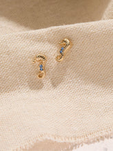 Gold Tone Seahorse Stud Earrings