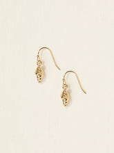 Gold Tone Shell Drop Earrings