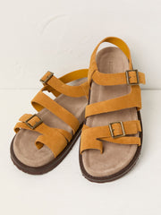 Ochre Yellow Toe Post Sandal