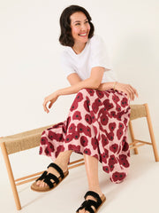Millie Multi Poppies Midi Skirt