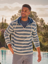 Trescowe Blue Stripe Half Zip Sweat
