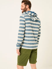 Trescowe Blue Stripe Half Zip Sweat