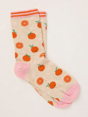 Oatmeal Orange Socks