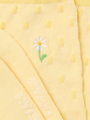 Yellow Embroidered Socks