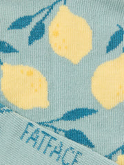 Green Lemon Trainer Socks
