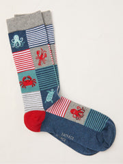 Grey Sealife Men's Socks