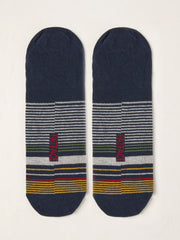 Blue Stripe Footsie Socks