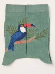 Green Toucan Men's Socks