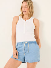 Rachel White Rib Vest