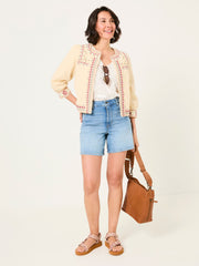 Zoe Ivory Embroidered Jacket