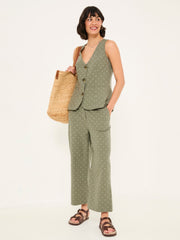 Florrie Light Green Florrie Embroidered Waistcoat