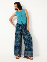 Zelda Navy Wide Leg Trousers