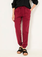 Lyme Burgundy Red Cuffed Joggers
