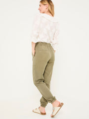 Lyme Khaki Green Cuffed Joggers