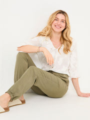 Lyme Khaki Green Cuffed Joggers