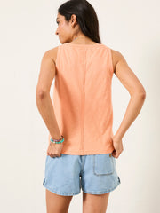 Bella Peach Pink Vest Top