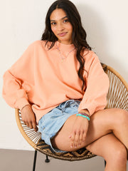 Lara Peach Pink Crew Sweatshirt