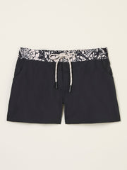 Hove Black Geo Board Shorts