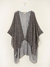Black Leaf Printed Kimono