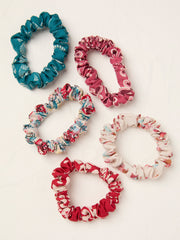 Red Earth Print Scrunchies 5 Pack