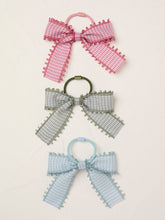 Multi Gingham Bow Hair Elastics 3 Pack
