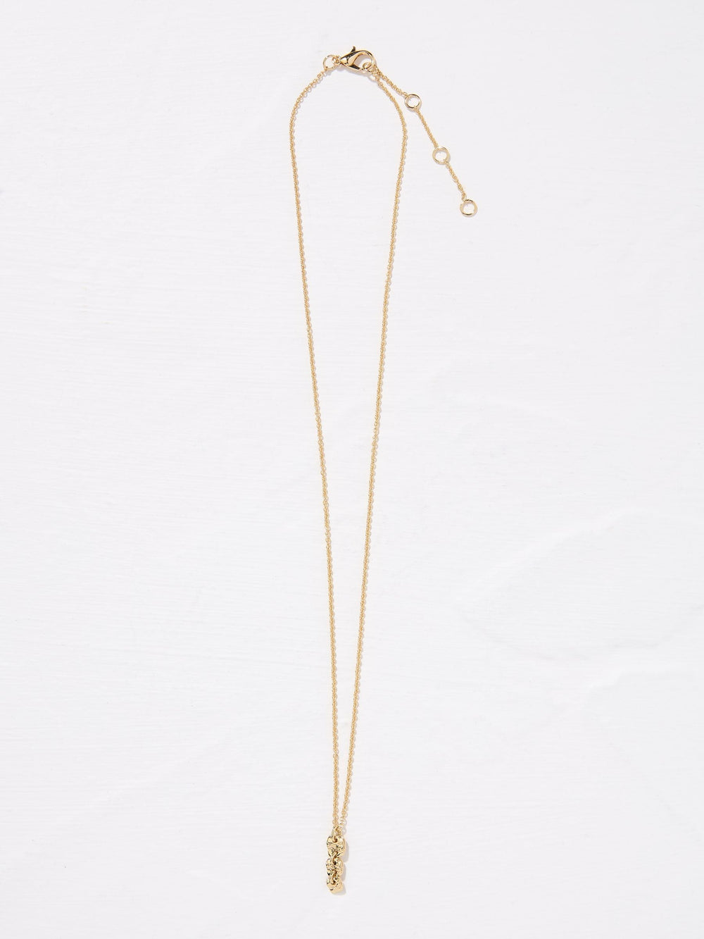 Gold Tone Triple Circle Pendant Necklace