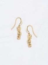 Gold Tone Triple Circle Drop Earrings