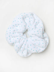 White Microfibre Scrunchie