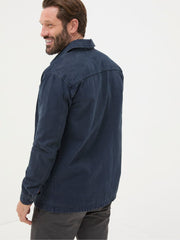 Navy Blue Canvas Worker Jacket