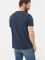 Lulworth Navy Blue 100% Cotton Crew T-Shirt