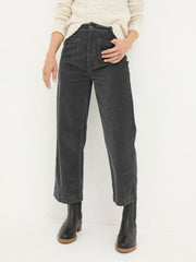 Keswick Charcoal Grey Wide Leg Crop Jeans