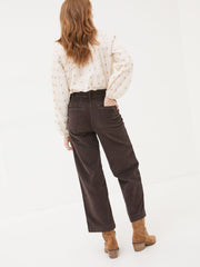 Keswick Brown Wide Leg Crop Jeans