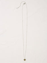 Silver Tone Heart Stone Necklace