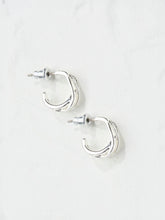 Silver Tone Mutli Strand Hoop Earrings